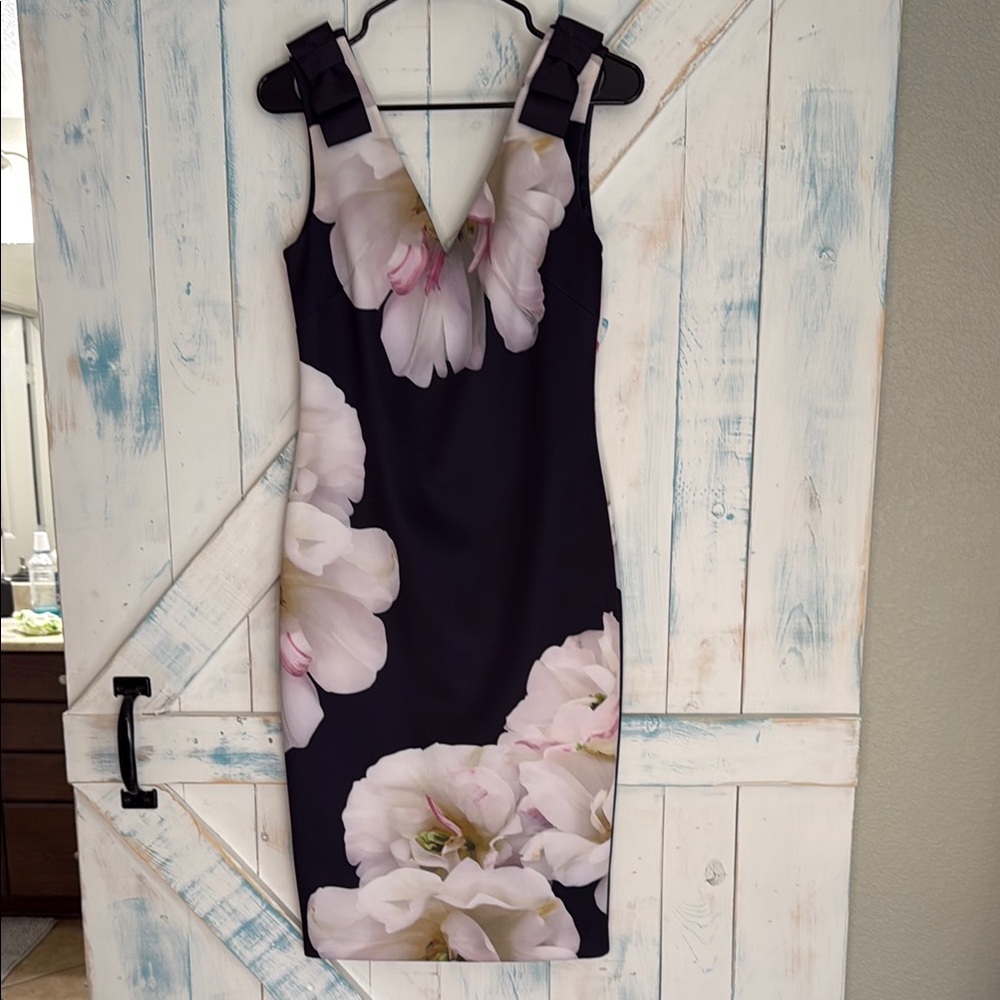 Ted Baker Floral Navy Dress